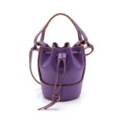 Pre-owned Leather shoulder-bags Loewe Pre-owned , Purple , Dames