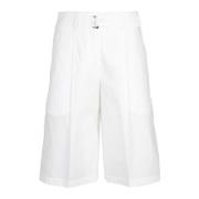 Popeline Bermuda Shorts Seventy , White , Dames