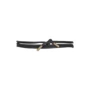 Stijlvolle Leren Riem Federica Tosi , Black , Dames