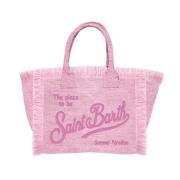 Roze Vanity Linnen Tas MC2 Saint Barth , Pink , Dames