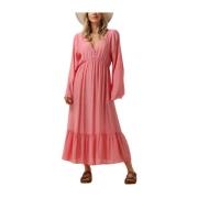 Koraal Midi Jurk Danique Ydence , Pink , Dames