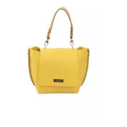 Gouden Detail Flap Schoudertas Baldinini , Yellow , Dames