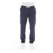 Blauwe katoenen chino broek Baldinini , Blue , Heren