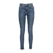 Blauwe Katoenen Slim Fit Jeans Desigual , Blue , Dames