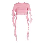 Elegante Ruches Blouse Blumarine , Pink , Dames