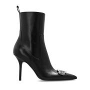 Enkellaarzen met logo Dsquared2 , Black , Dames