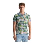 Hawaii Print Polo Shirt Gant , Multicolor , Heren