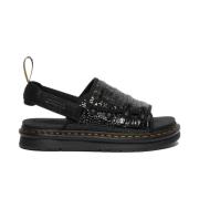 Leren sandalen met Mura-stijl Dr. Martens , Black , Unisex