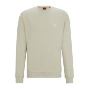 Beige Sweater Ronde Hals Katoen Hugo Boss , Beige , Heren