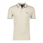 Beige Polo Met Korte Mouwen Hugo Boss , Beige , Heren