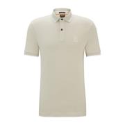 Beige Polo Met Korte Mouwen Hugo Boss , Beige , Heren