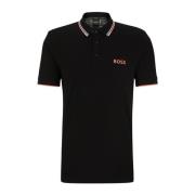 Zwart poloshirt met korte mouwen Hugo Boss , Black , Heren