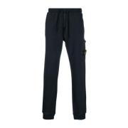 Blauwe Compass-Patch Track Pants Stone Island , Blue , Heren