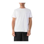 Katoenen T-shirt met logodetail Moschino , White , Heren
