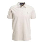 Beige Katoenen Poloshirt Geborduurd Logo Ralph Lauren , Beige , Heren