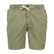 Groene Elastische Taille Shorts Superdry , Green , Heren