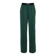 Groene Zijden Satijnen PJ Broek Tom Ford , Green , Dames