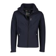 Navy Hooded Bomberjack Superdry , Blue , Heren