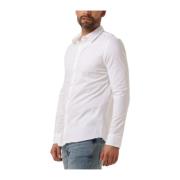 Casual Jersey Basis Shirt Pure Path , White , Heren