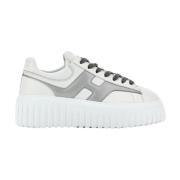 Gestreepte Split Stijl Sneakers Hogan , White , Dames