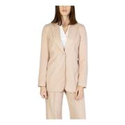 Roze Effen Blazer Knoopsluiting Vero Moda , Pink , Dames