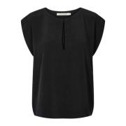 Elegante Zwarte Rosalyn Blouse Rabens Saloner , Black , Dames