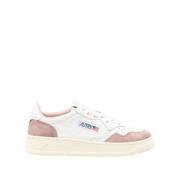 Lage Geitenleren Witte Sneakers Autry , Multicolor , Dames