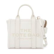 Grained Leather Mini Tote Bag Marc Jacobs , White , Dames