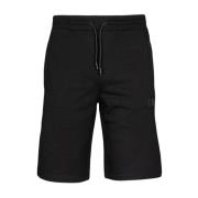 Zwarte Katoenen Shorts Regular Fit Karl Lagerfeld , Black , Heren