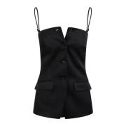 Alessa Vest Nanushka , Black , Dames