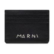 Leren kaarthouder Marni , Black , Heren