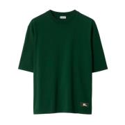 Groene Equestrian Knight Design T-shirt Burberry , Green , Heren