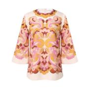 Paisley Linnen Tuniek Top Zimmermann , Multicolor , Dames