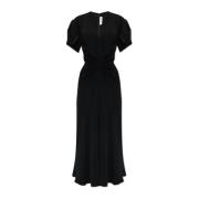 V-hals jurk Victoria Beckham , Black , Dames