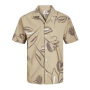 Bloemen Resort Overhemd Jack & Jones , Brown , Heren