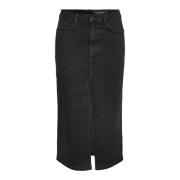 Split Midi Rok Noisy May , Black , Dames