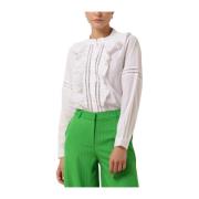 Rikshaw Shirt Blouse Wit Lollys Laundry , White , Dames