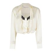 Klassieke Button Down Overhemd T by Alexander Wang , White , Dames