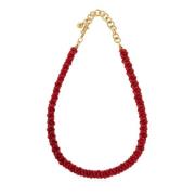 Koraal Bubble Ketting Ulla Johnson , Red , Dames