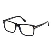 Blauw Blok Brilmontuur Clip-On Tom Ford , Black , Unisex