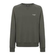 Casual Ronde Hals Lange Mouwen Sweatshirt Balmain , Green , Heren