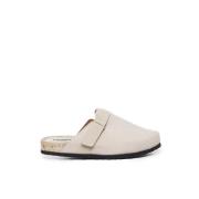 Champagne Beige Suède Sandalen Manebí , Beige , Dames