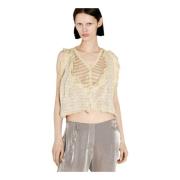 Gestreepte Halternek Top Kiko Kostadinov , Beige , Dames