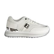 Witte Polyester Sneaker met Logo Applique Laura Biagiotti , White , Da...