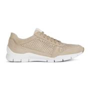 Beige Sneakers voor Vrouwen Geox , Beige , Dames