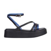 Zwarte Strap Platform Sandalen Tommy Hilfiger , Black , Dames