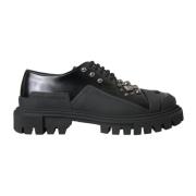Studded Leather Trekking Sneakers Dolce & Gabbana , Black , Heren