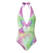 Groene Tie-Dye Badpak met Glitter Twinset , Multicolor , Dames