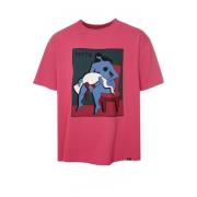 Zwaan Print Casual T-Shirt by Parra , Pink , Heren