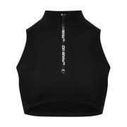 Scuba Logo Zip Top Off White , Black , Dames